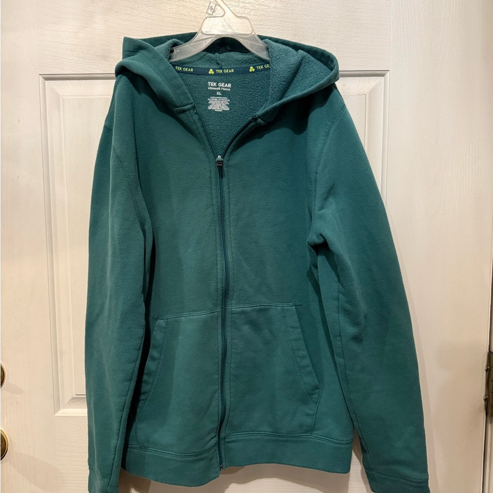 Tek Gear Deep Green Fleece Jacket Bors Sz XL